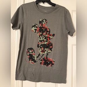 Disney Gray Tee with Colorful Mickey Design